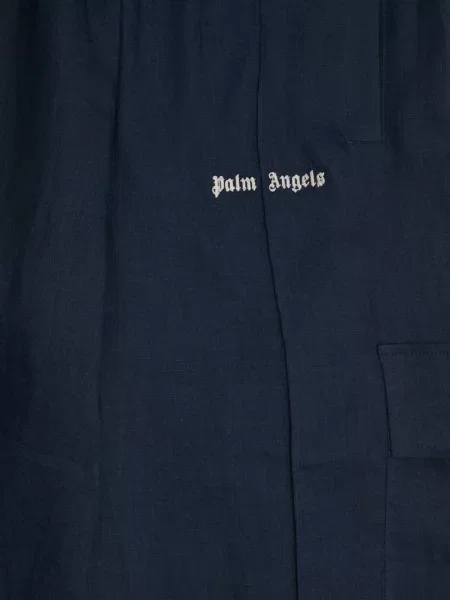 Ριγέ τρέξιμο παντελόνι Palm Angels με αυτόγραφο μπλε