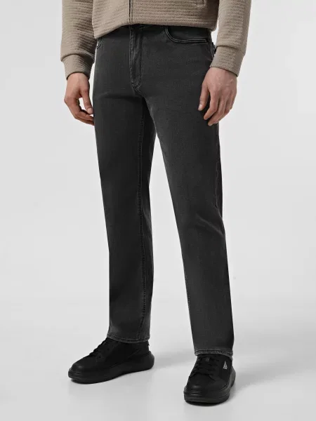 Прямі джинси Emporio Armani бавовна/поліестер сірий