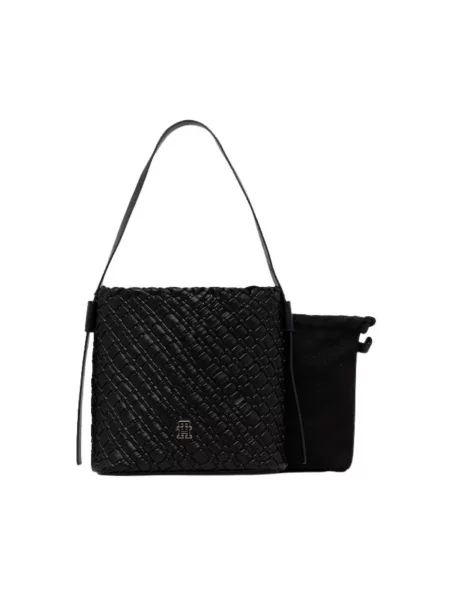Torebka Tommy Hilfiger pleciona czarna