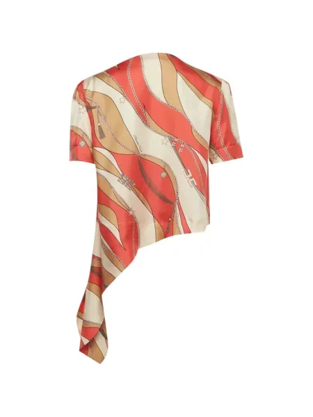 Top Elisabetta Franchi asimetric portocaliu