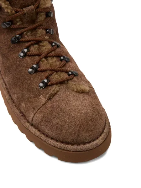 Trekking gležnjače Marsell s vezicama s čipkom smeđa