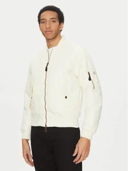 Guess Jeans Geacă bomber Écru