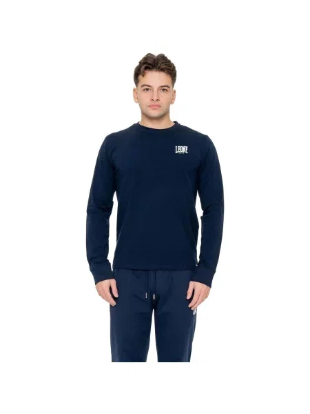 Lung tricou Leone 1947 cu mâneci lungi cu autograf albastru