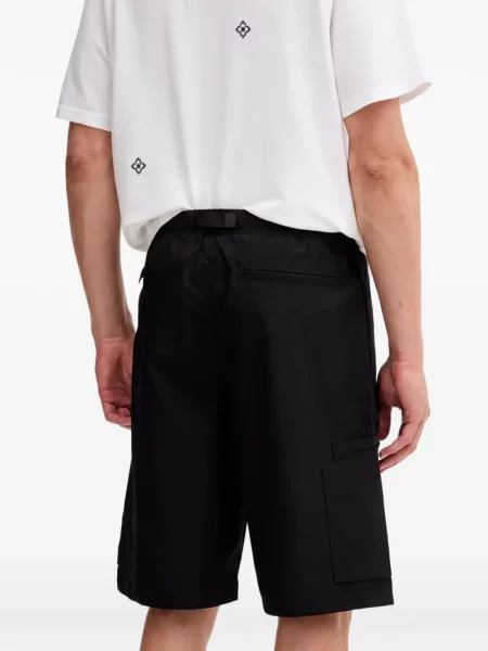 Cu centură pantaloni scurți cargo Benetton negru
