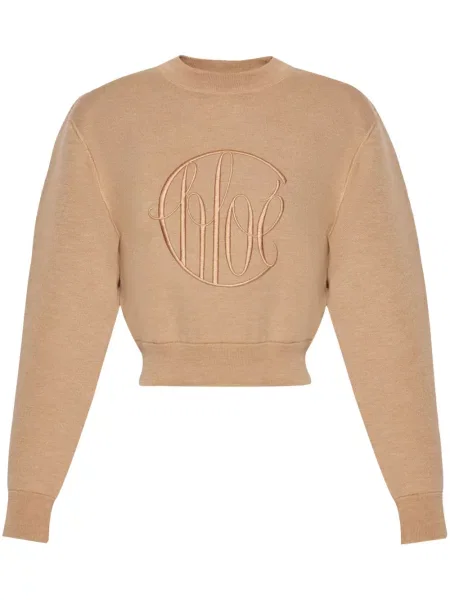 Pulover Chloé cu broderie de lână