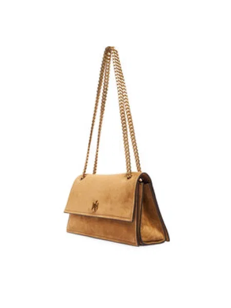 Tory Burch Rankinė Kira Turnlock Suede Shoulder Bag ruda