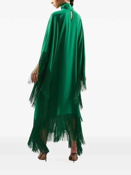 Rochie maxi Taller Marmo cu franjuri verde
