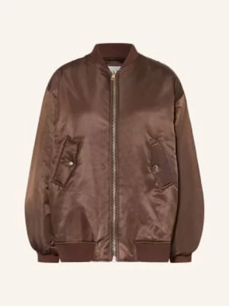 The Frankie Shop Bluza Oversize Astra Z Satyny braun brązowa