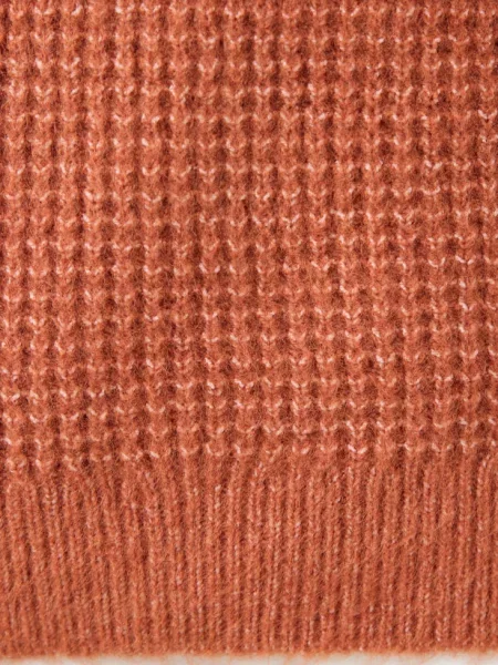 Oversize’owy sweter z dzianiny waflowej intensywny Dzieci lata MANGO KIDS pomarańczowy