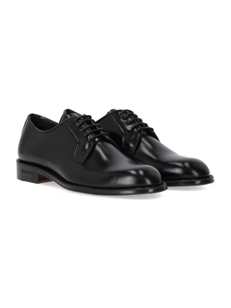 Derby Dsquared2 skórzany klasyczny czarny