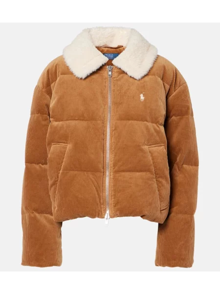 Kurtka Polo Ralph Lauren sztruksowa brązowa