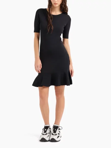 Платье мини Armani Exchange черное