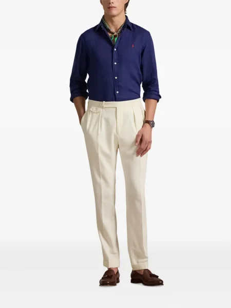 Șapcă Polo Ralph Lauren cu broderie din țesătură twill în carouri albastru