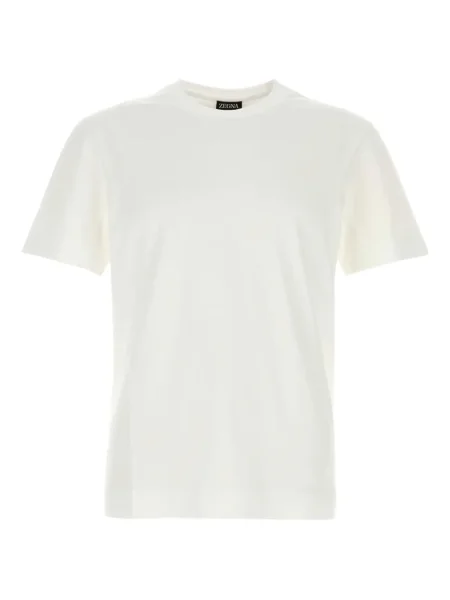 Tricou Zegna cu decolteu rotund alb