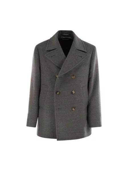 Płaszcz Brunello Cucinelli wełniany szary