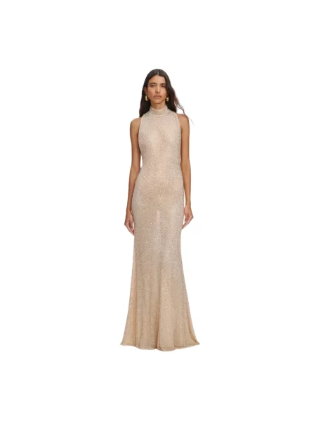 Maxi sukienka maxi Self-portrait żółta