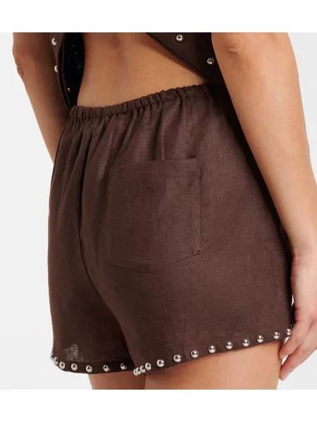 Pantaloni scurți Staud de in maro