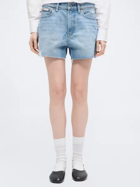 Calvin Klein Jeans Blugi Alb Straight Fit albastru
