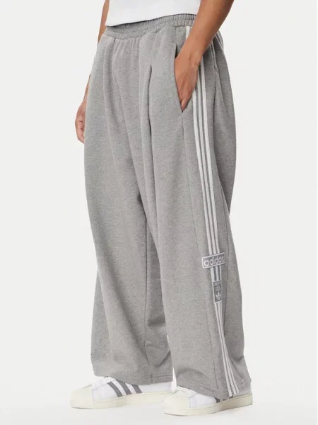 ADIDAS ORIGINALS Hlače ADIBREAK svijetlosiva / bijela siva
