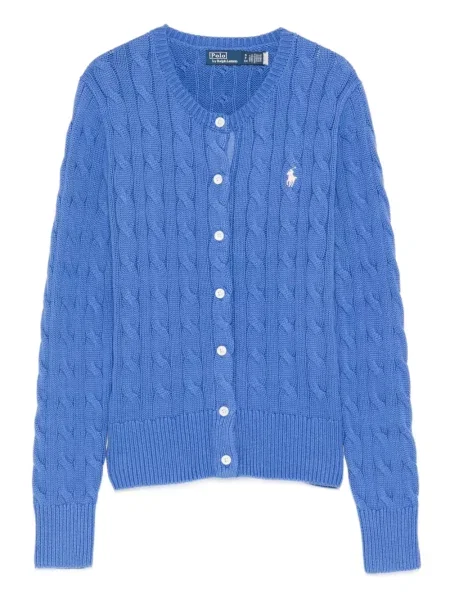 Pulover Polo Ralph Lauren tricotate cu autograf cu model paisley albastru