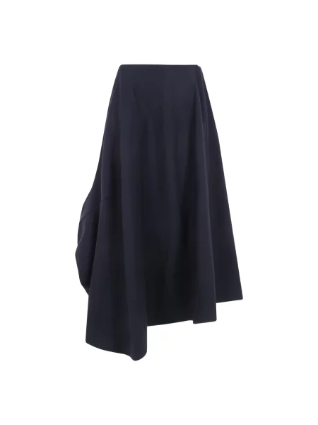 Spódnica midi Comme Des Garcons wełniana czarna