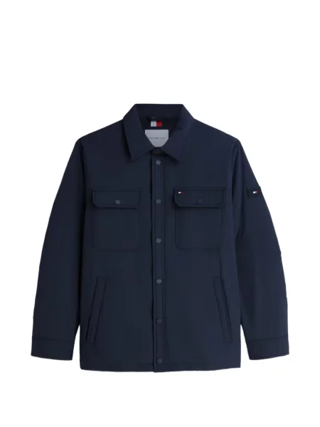 Geacă cămașă Tommy Hilfiger cu autograf albastru