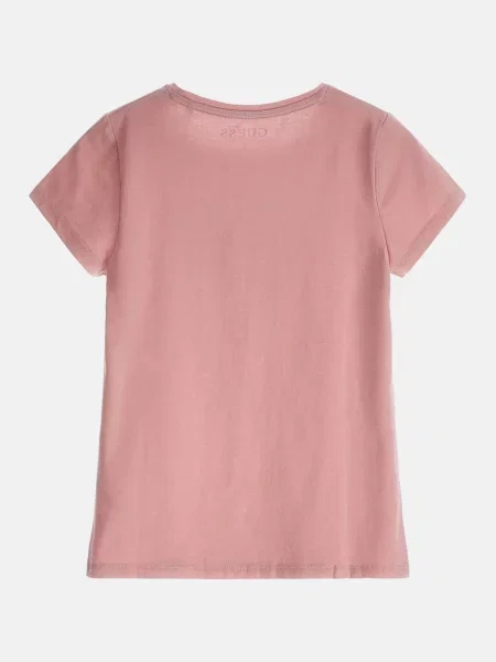 Guess Majica Roza Regular Fit črna