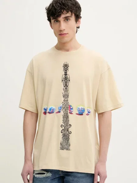 Diesel μπλουζάκι T-SHIRT μπεζ