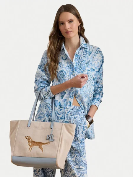 LAUREN RALPH LAUREN Дамска чанта бежов