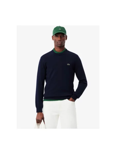 Lacoste sweter lekki granatowy