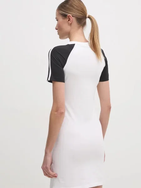 Šaty adidas Originals 3S RAGLAN DRESS mini bílá