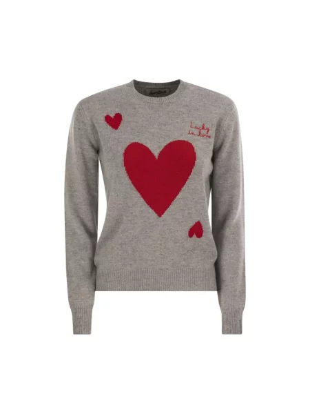 Sweter Mc2 Saint Barth wełniany szary