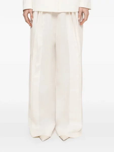 Lniane spodnie lniane Nissa białe