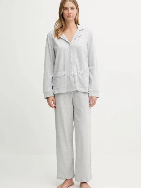 Пижама Lauren Ralph Lauren дамска от сиво