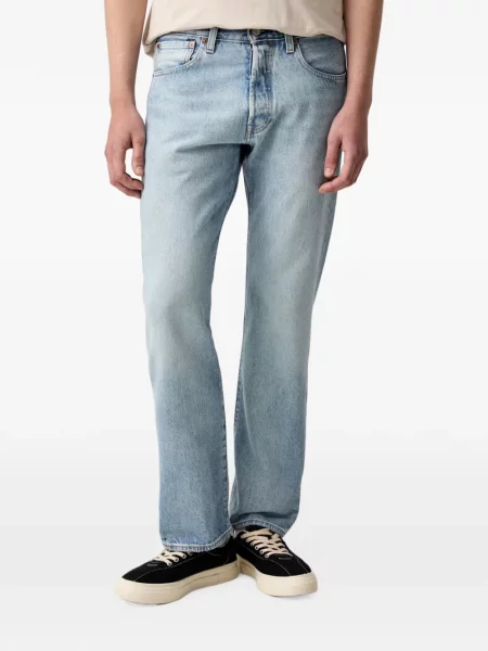 Decupat pantaloni scurți din denim Levi's® zdrențuiți cu talie înaltă albastru