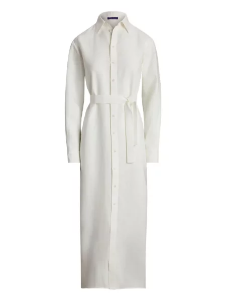 Sukienka koszulowa Ralph Lauren Collection garniturowa biała