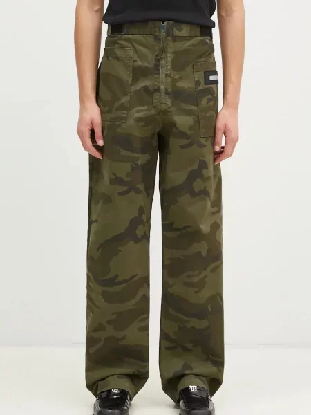 Kalhoty Aries Camo Walking Trouser jednoduché zelená