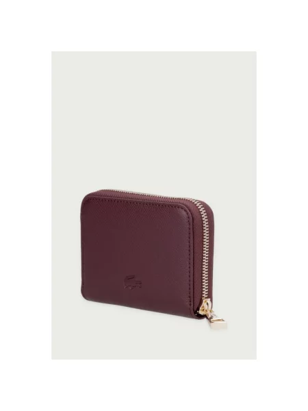 Lacoste portfel skórzany fioletowy