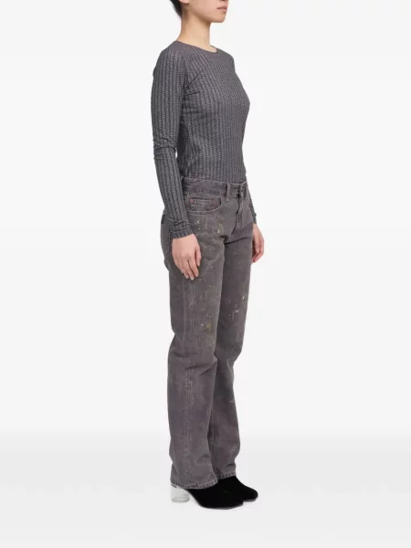 Tiesūs džinsai Mm6 Maison Margiela pilka
