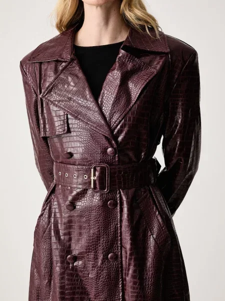 Кожаное пальто Guess