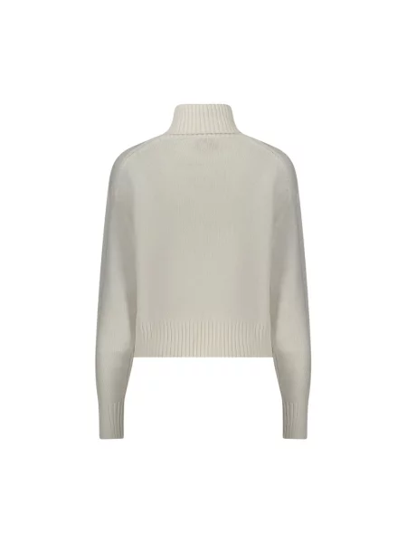 Sweter z dzianiny z golfem model ‘CHENILLE’ Calvin Klein Jeans biały