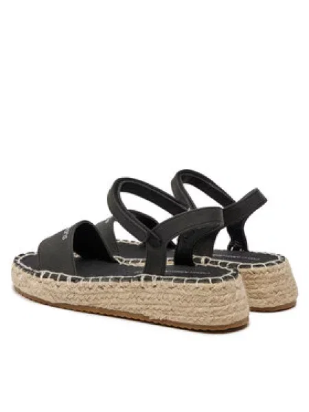 Calvin Klein Jeans Espadrile Rope Wedge S črna