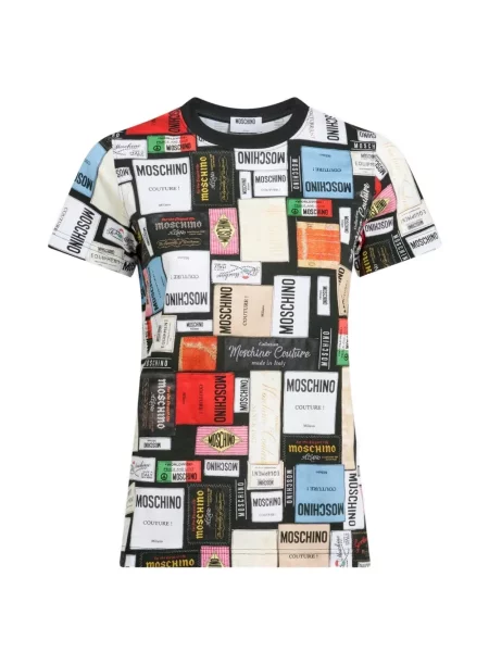 Tricou Moschino cu imagine cu decolteu rotund alb