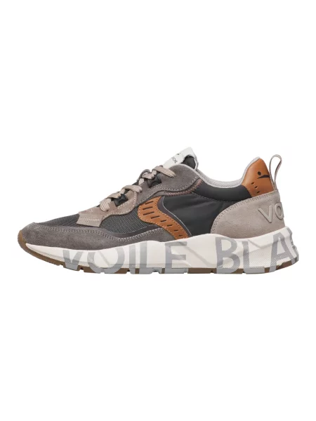 Sneakersy Voile Blanche skórzane szare
