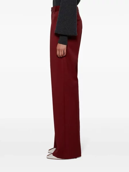 Pantaloni Loulou De Saison de mătase roșu