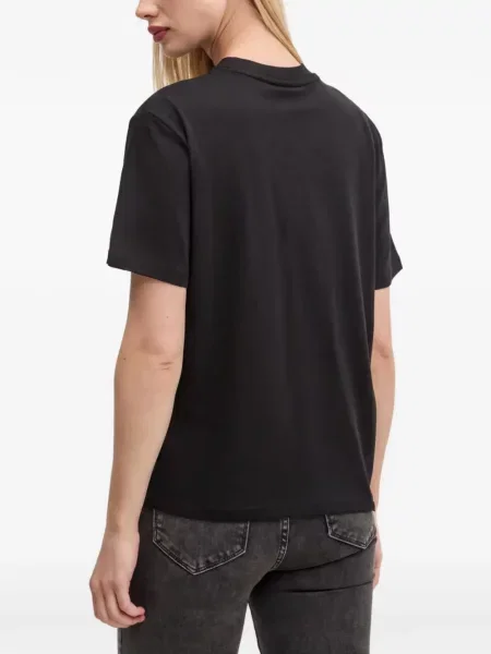 Rövid póló Karl Lagerfeld Jeans nyomtatás fekete