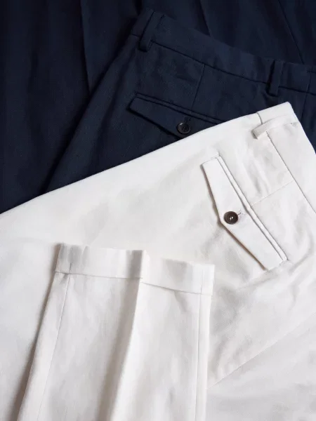 Льняные чиносы Reserved синие