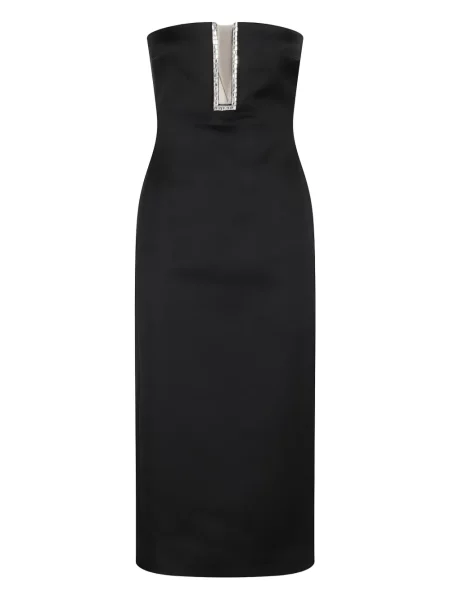 Kryształ górski sukienka midi David Koma do kolan garniturowa czarna