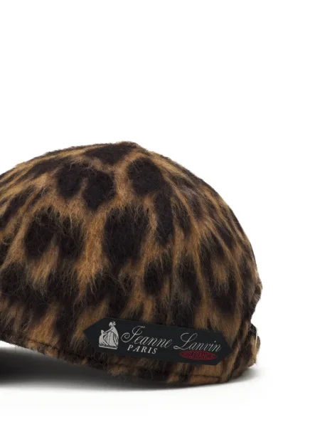 Șapcă Lanvin cu imagine cu model leopard maro