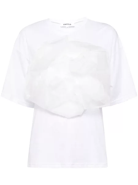 Tricou Enföld cu model floral alb
